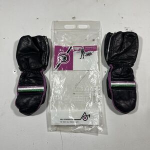 NOS 70s Vintage Arctic Cat Snowmobile Leather Mittens Womens Large